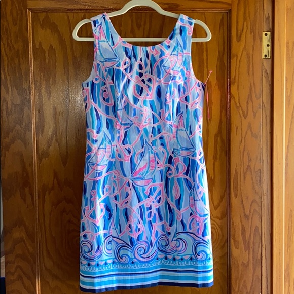 NWOT Lilly Pulitzer Mika Stretch Shift Dress Sz 4 - Picture 3 of 9